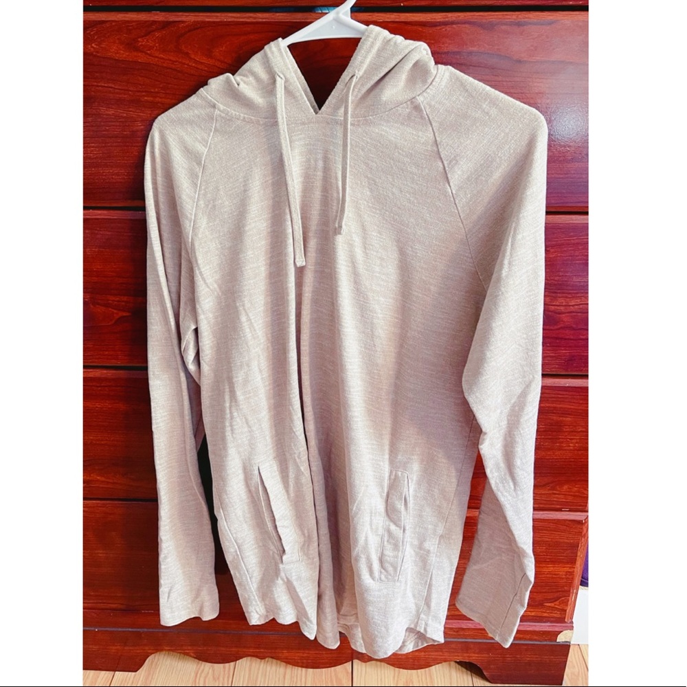 PacSun Tan long sleeve hoodie with pockets